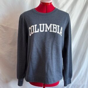 Gray Columbia Crew Neck Sweatshirt with Relaxed Fit